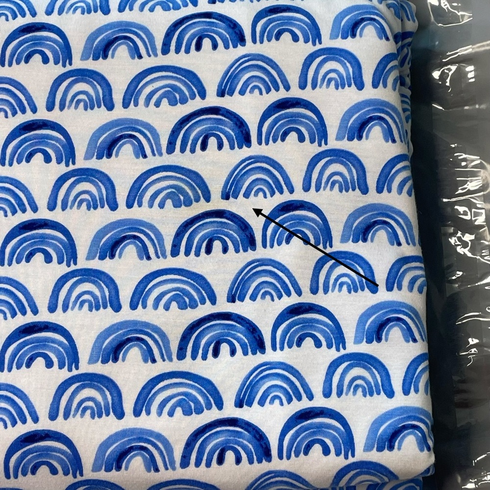 Little Sleepies Blue Rainbow Large Cloud Reversible Blanket Approx 50”X 50” - Picture 16 of 16